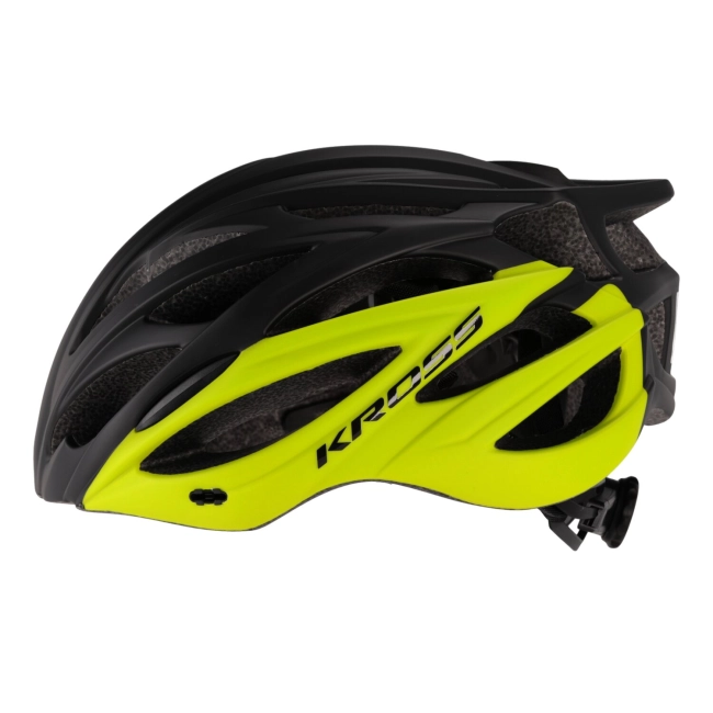 Kask rowerowy Brizo czarno-limonkowy r.M